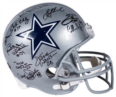 Dallas Cowboys Greats Multi-Signed Full Helmet with 24 Signatures Incuding Aikman, Smith, Irvin and Lilly (Beckett)